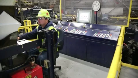  Aluminum recycling process  Stockbeeldmateriaal 198396196