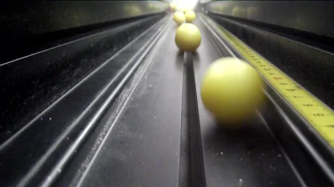 Aluminum road with plastic ball Stock Footage 64701159