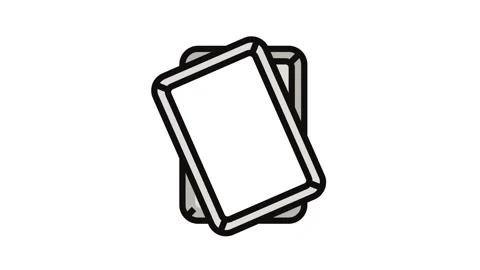 Aluminum sheet pan kitchen cookware color icon animation Stock Footage 326099637