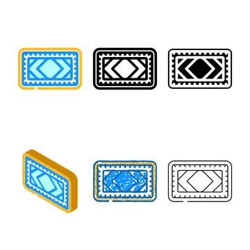 Aluminum sheet pan kitchen cookware color icon vector variations Stock Illustration