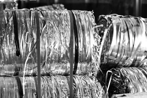 Aluminum strip to process Stock Photos