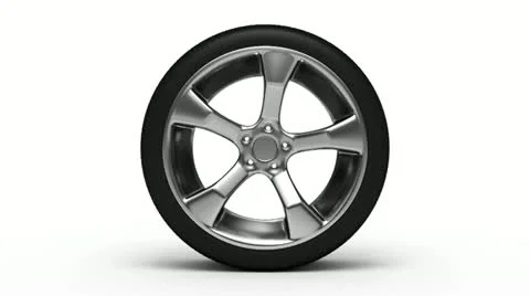 Aluminum wheel rotation Stock Footage