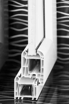 Aluminum window frames Stock Photos