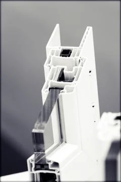 Aluminum window frames Foto stock