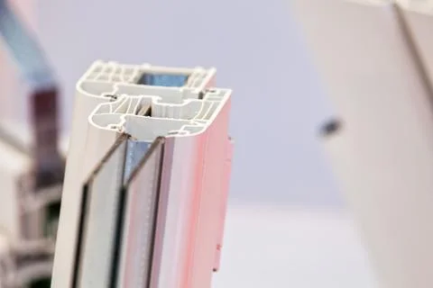 Aluminum window frames Foto stock