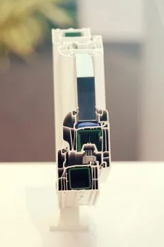 Aluminum window frames Stock Photos