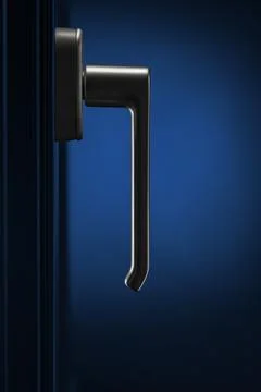 Aluminum window handle. Stock Photos