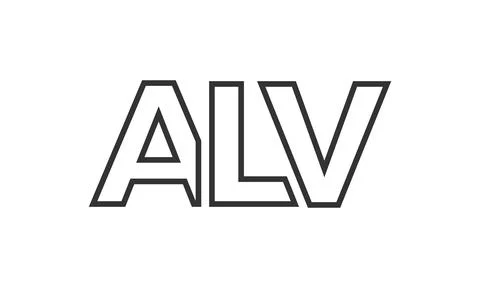 ALV logo design template with strong and modern bold text. Initial based ve.. イラスト素材