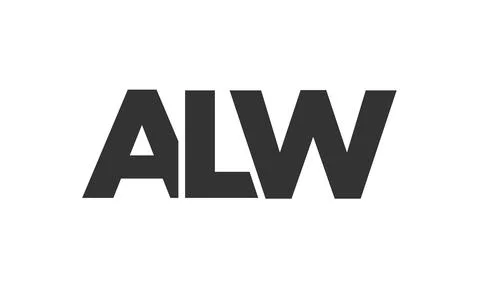 ALW logo design template with strong and modern bold text. Initial based ve.. Stock Illustration