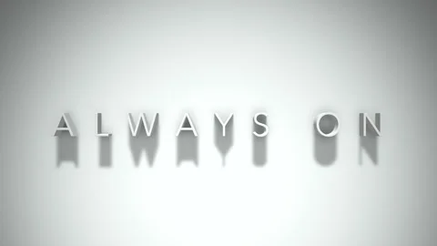 Always on 3D title animation with shadows on a white background Stock Footage 296915167