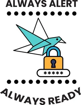 Always alert always ready Stock Illustration