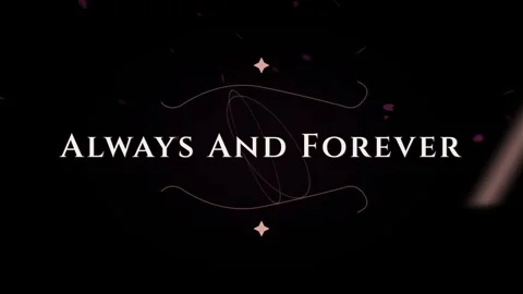 Always and forever text animation with decorative elements Stock Footage 344596221