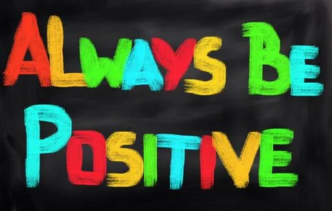 Always Be Positive Concept 스톡 일러스트