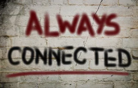 Always connected concept Stockillustratie