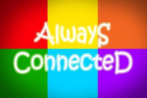 Always connected concept Stock Illustration