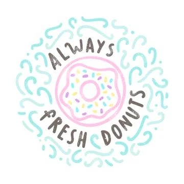 Always fresh donuts. Stock Illustration
