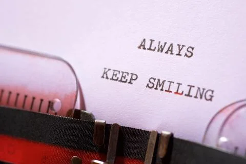 Always keep smiling phrase Фото