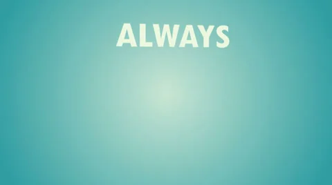 Always move forward, never look back! Animated phrases. Stock Footage 32674816
