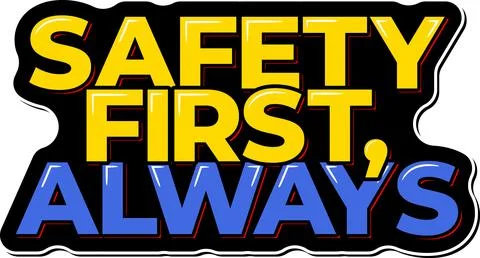 Always Safe Heavy Equipment Operator Lettering Vector Design Stock Illustration