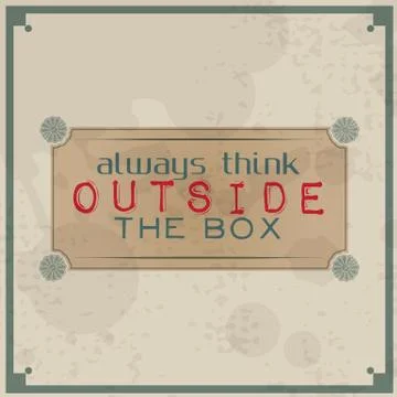 Always think outside the box Illustrazione stock