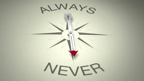 Always Versus Never Arrow 3D Animation Stock Footage 281062810