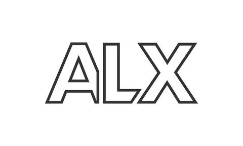 ALX logo design template with strong and modern bold text. Initial based ve.. Stock Illustration