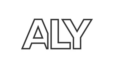 ALY logo design template with strong and modern bold text. Initial based ve.. Stock Illustration