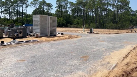Alys Beach Florida Ongoing Construction with Portapotty Stock Footage 244616094