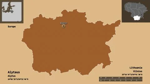 Alytaus, county of Lithuania. Previews. Pattern Stock Illustration