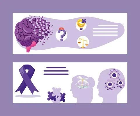 Alzheimer brain issue Stock Illustration
