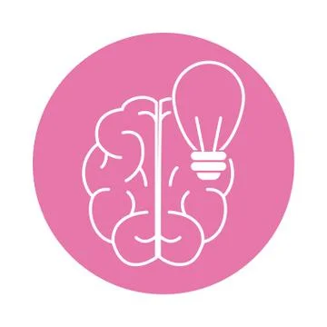 Alzheimer disease, brain creativity, decrease in mental human ability color Illustrazione stock