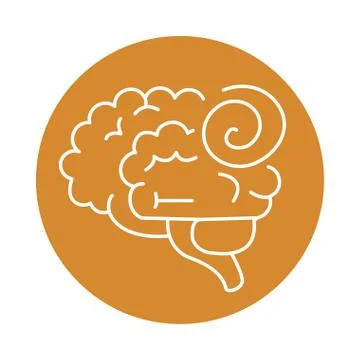 Alzheimer disease, incoordination function brain, decrease in mental human Stock Illustration