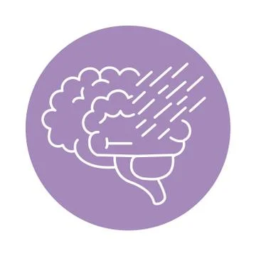 Alzheimer disease, mental disorder decrease in human memory ability color block Illustrazione stock