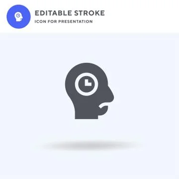 Alzheimer icon vector, filled flat sign, solid pictogram isolated on white, l Stock Illustration