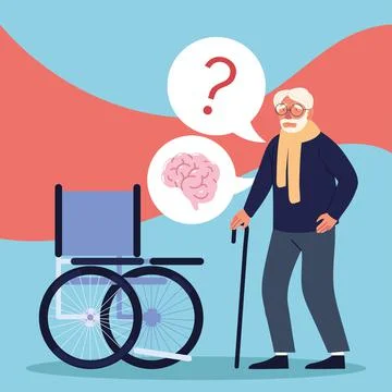 Alzheimer loss memory Stock Illustration