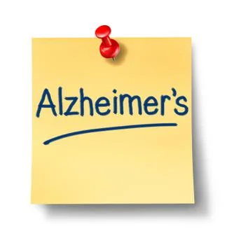 Alzheimer reminder office note Stock Illustration