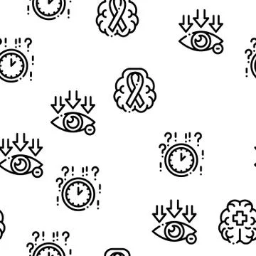 Alzheimers Disease Seamless Pattern Vector Ilustración de archivo