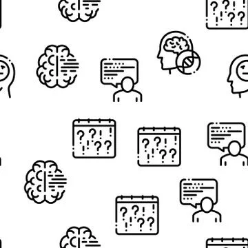 Alzheimers Disease Seamless Pattern Vector Ilustración de archivo