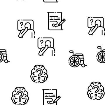 Alzheimers Disease Seamless Pattern Vector 스톡 일러스트
