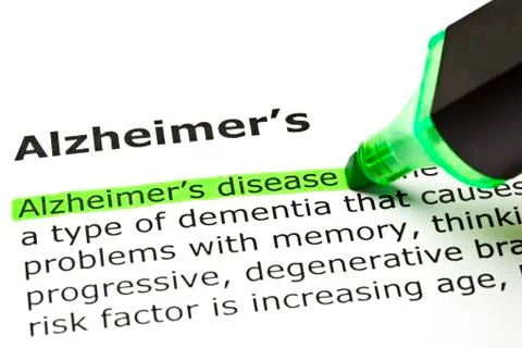 'alzheimer's disease', under 'alzheimer's' Stock Photos