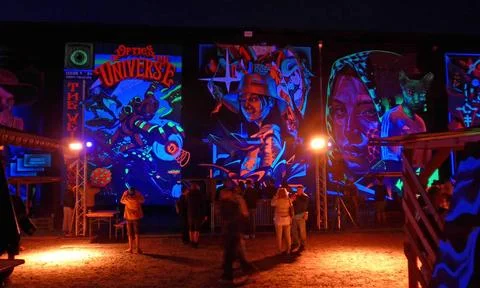  Am ersten August-Wochenende 2024 fand im Bremer Überseehafenviertel zum d.. Stock Photos