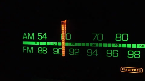 AM FM stereo receiver tuner dial Video stock 270267447
