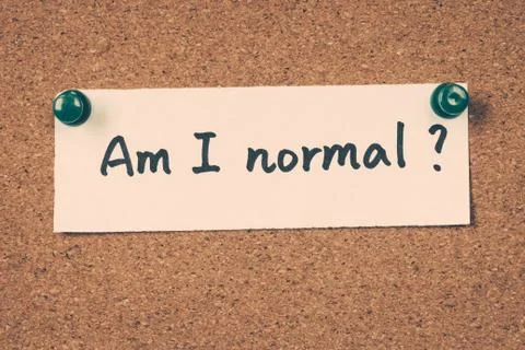 Am i normal Stock Photos