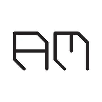 Am initial letter vector logo icon 스톡 일러스트