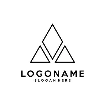 AM Letter Logo Design with Creative Modern Trendy Typography and Black Colors Stock Illustration