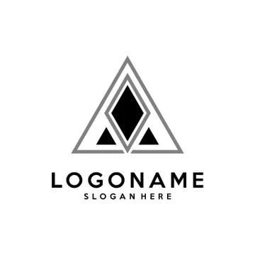 AM Letter Logo Design with Creative Modern Trendy Typography and Black Colors Stock Illustration