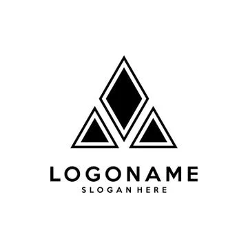 AM Letter Logo Design with Creative Modern Trendy Typography and Black Colors Illustrazione stock