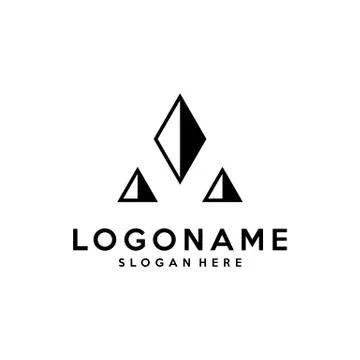 AM Letter Logo Design with Creative Modern Trendy Typography and Black Colors Stock Illustration