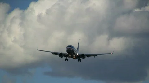 AM Plane Flyover Stock Footage 577241