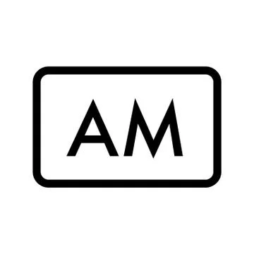Am radio frequency vector icon. Linear design isolated on white background. Stock Illustration
